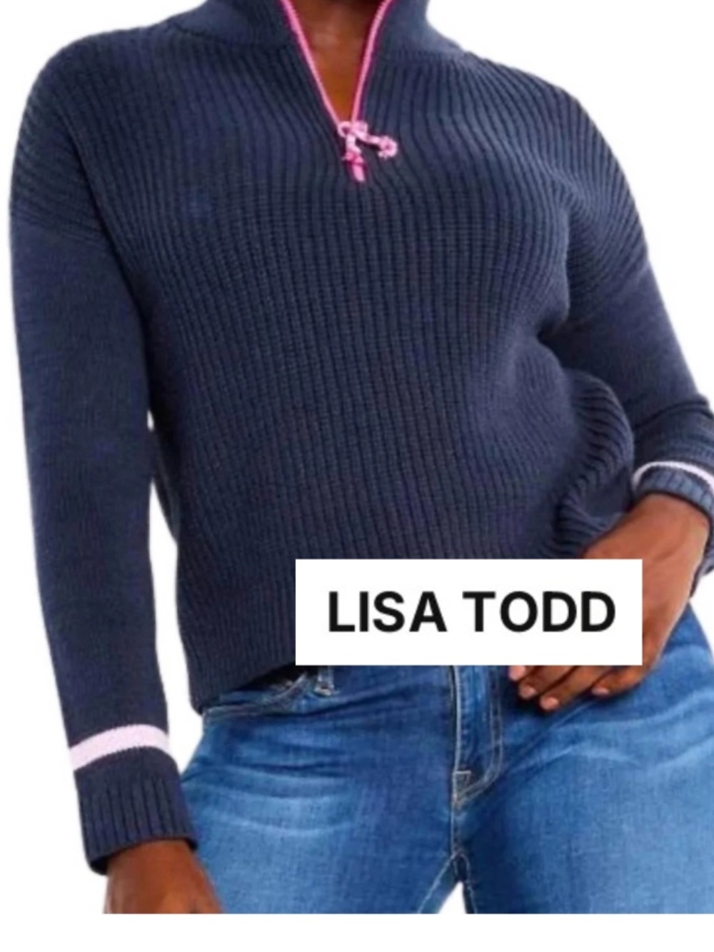 Lisa Todd High Life Navy sweater, S,  CB2837